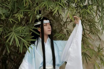 Lan Wangji Косплей гроссмейстер демонического культивирования костюм Хана Guangjun взрослый Mo Dao Zu Shi костюм полный комплект