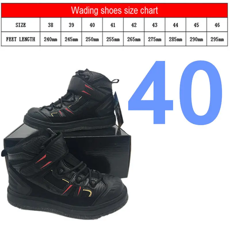 Size 40 High-Jump Outdoor Rock Fishing Waders Shoes Slip-Resistant Mesh Breathable Fabric Waterproof Felt Spike Soles Fishing Waders - Цвет: Size 40