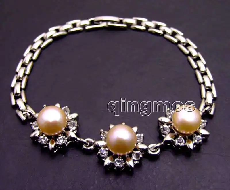 Модные Большой 9-10 мм розовый плоские круглые натуральный пресноводный жемчуг 8