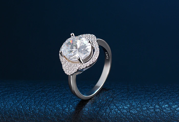 YINHED Женское Обручальное кольцо из чистого серебра 925 пробы ювелирные изделия в