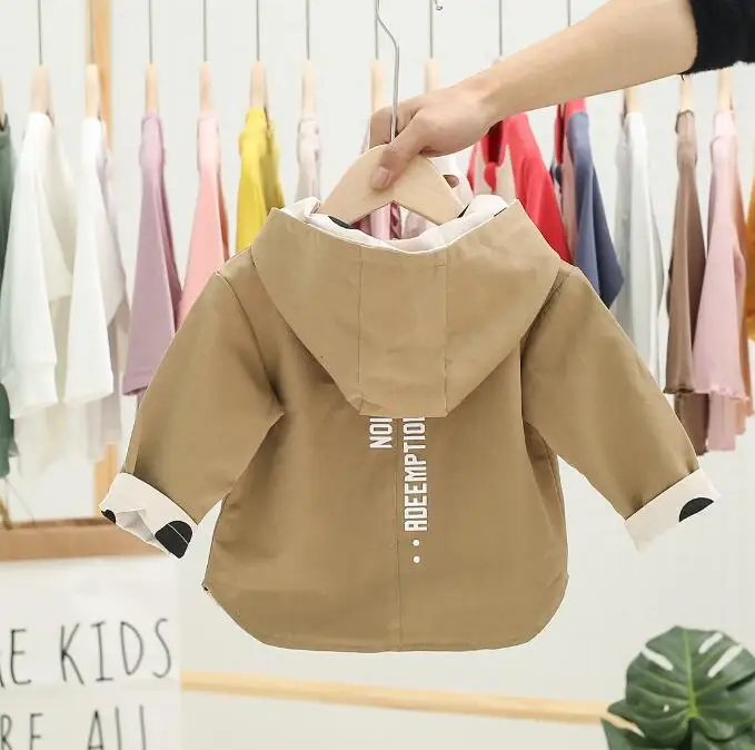 Spring and Autumn Baby Infant Casual Jacket Men Women Thin Two-Piece Zipper Cardigan Dotted Hooded Long Sleeve Top | Детская одежда и