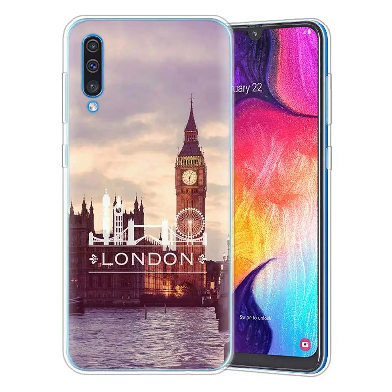 Модные лондонского городского Эйфелева чехол для samsung A50 A70 A60 A40 A30 A20 A20e A10 M30 M20 M10 A7 A9 силиконовый чехол для телефона из ТПУ с принтом " - Цвет: 08