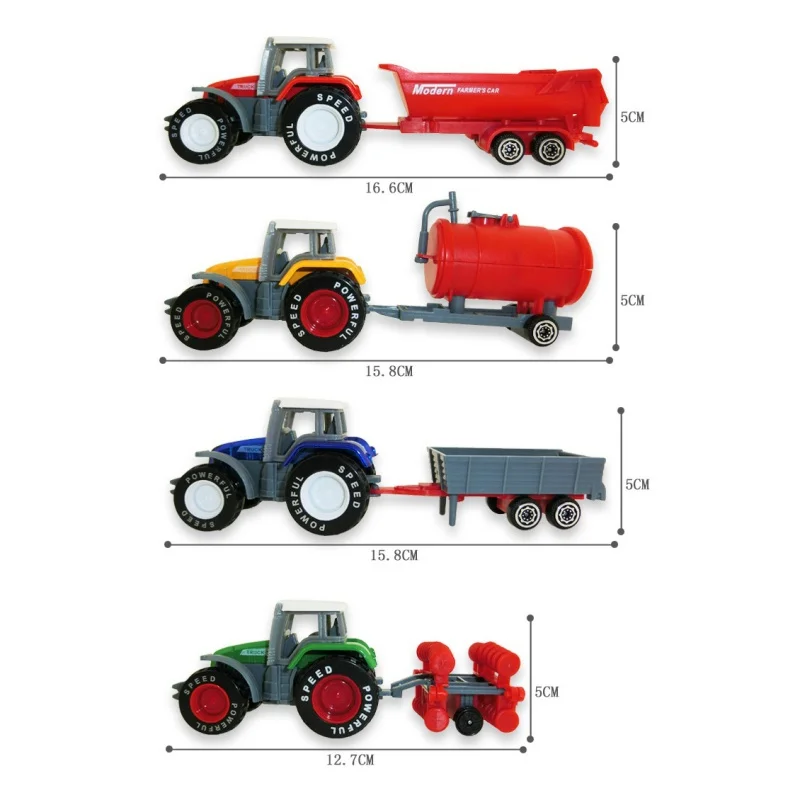 sent randomly for 4styles alloy engineering car tractor toy model farm Vehicle belt boy toy car model children\'s Day Xmas gifts