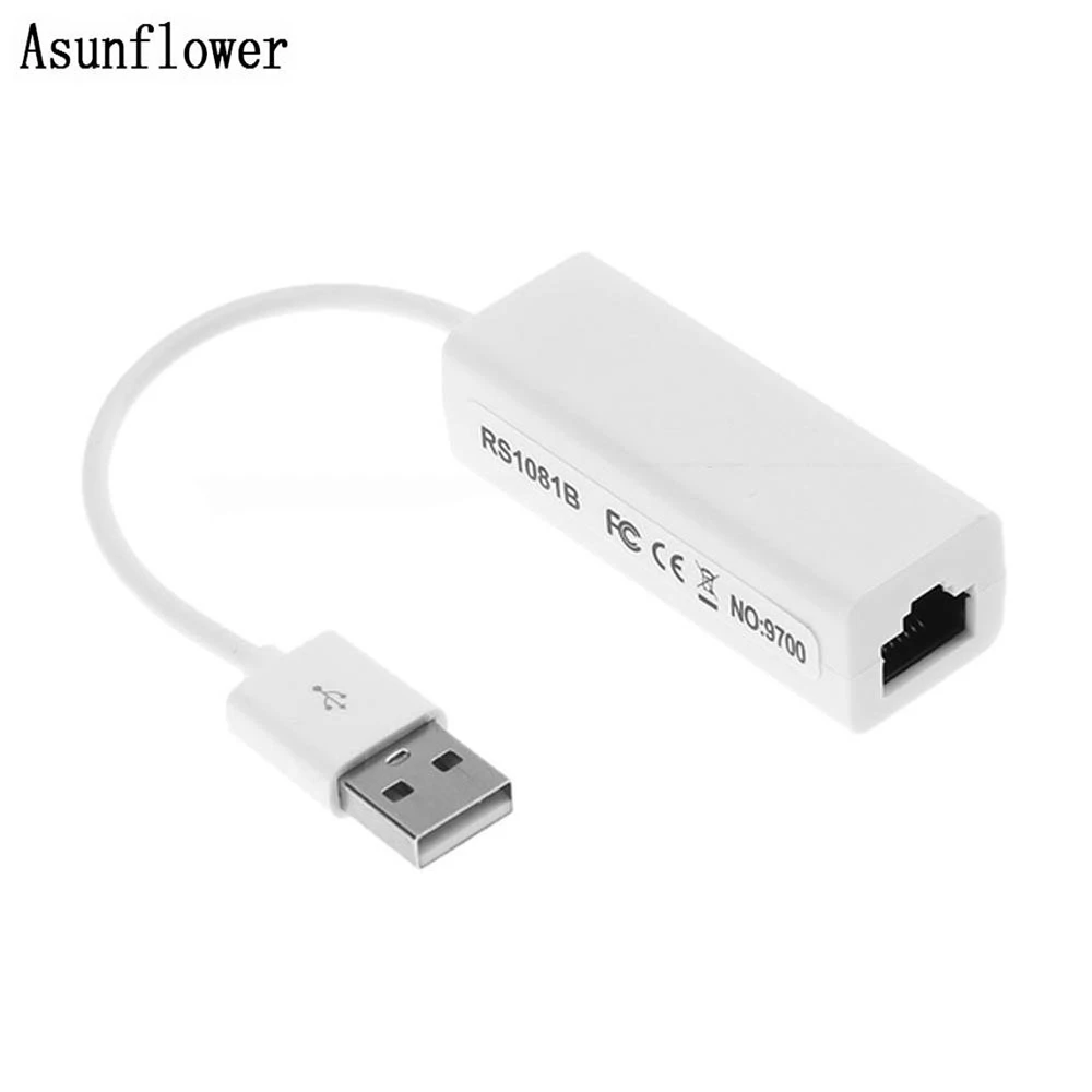 USB Ethernet адаптер для RJ45 Lan внешняя сетевая карта 10/100/1000 Мбит/с гигабитный USB Lan ключ для xiaomi mi box ноутбука - Цвет: USB 2.0