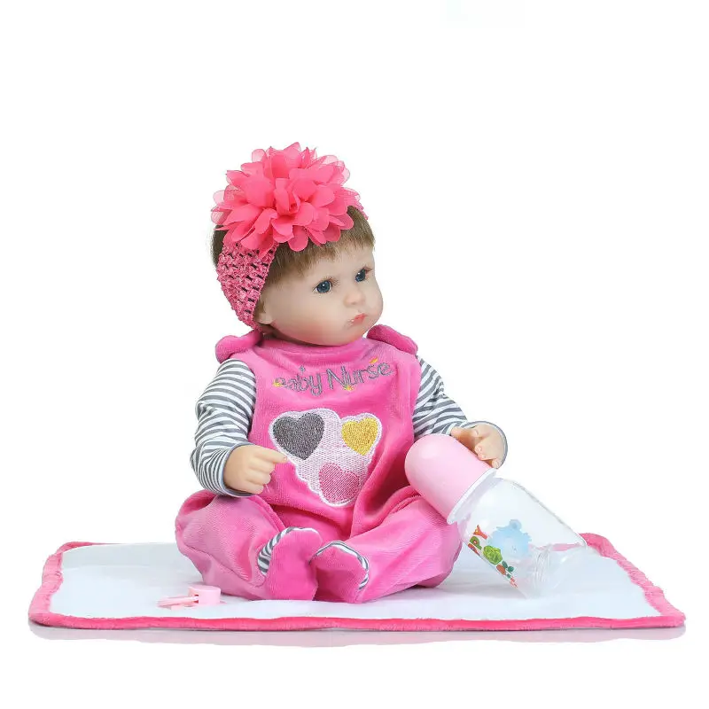 Кукла реборн NPK Мягкая силиконовая 42 см Реалистичная кукла младенец для