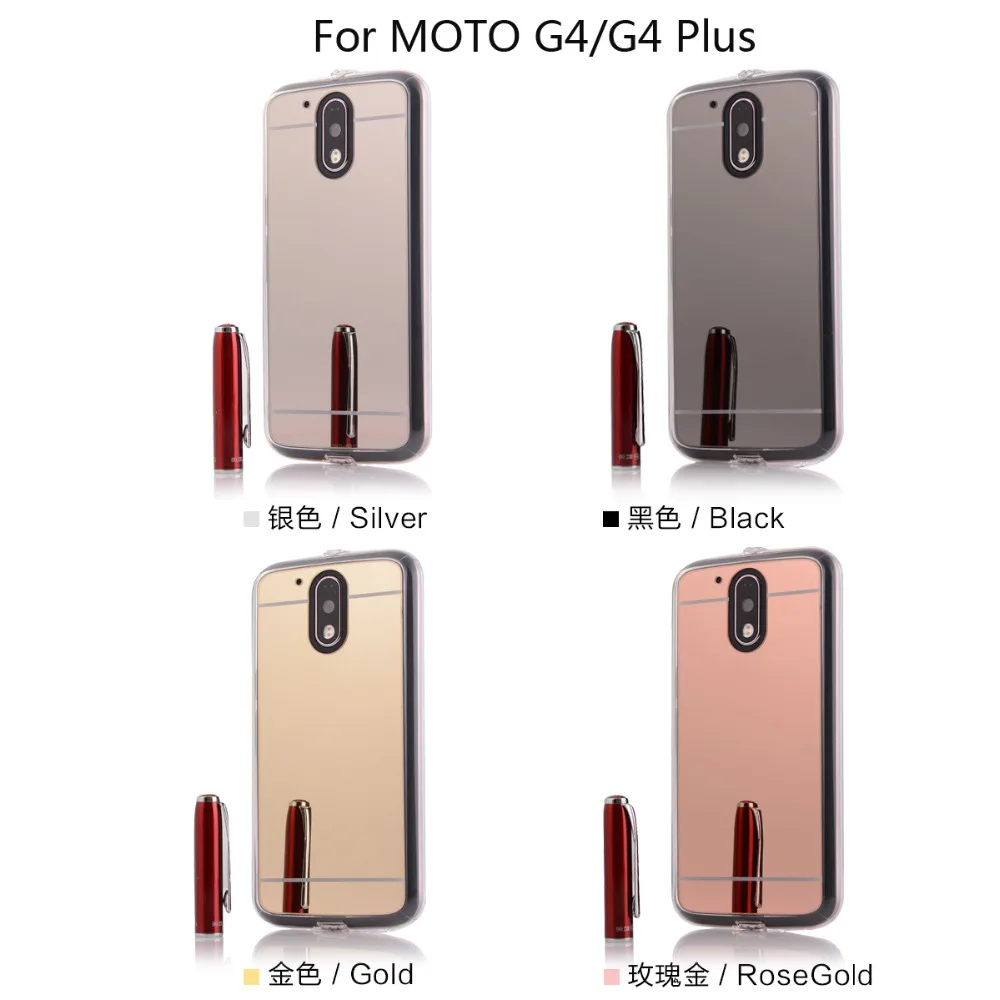 Зеркальный чехол с гальваническим покрытием для Motorola MOTO G5 Plus G6 прозрачный