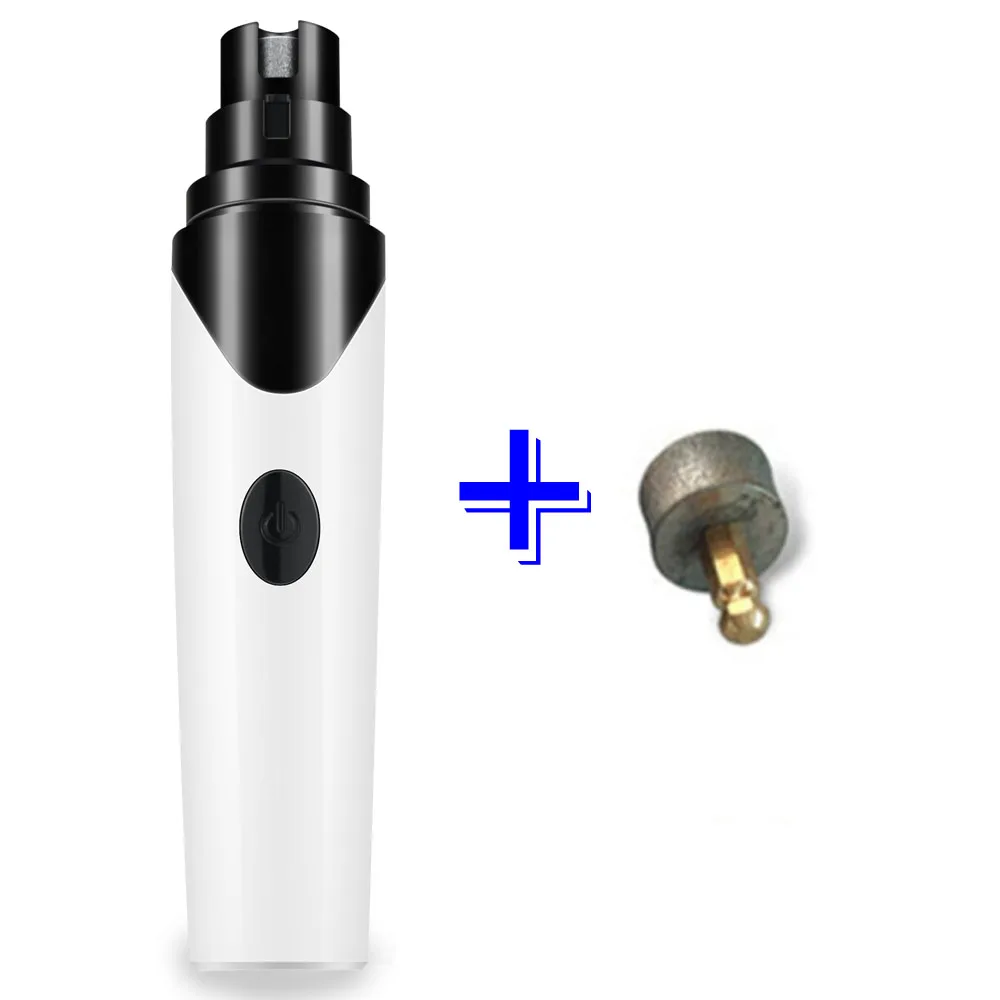 Machine Extra Head Usb зарядка для собак, измельчители для ногтей, перезаряжаемые кусачки для ногтей для домашних животных, бесшумные электрические инструменты для ухода за ногтями для собак, кошек, лап - Цвет: Machine Extra Head
