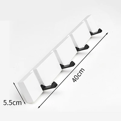 4 hook White Складной крючок за дверью, вешалка, настенный крючок для двери, вешалка для полотенец, для крыльца/спальни/ванной комнаты/гостиной, вешалка для пальто - Цвет: 4 hook White