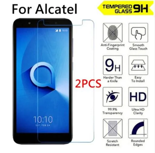 2 шт смартфон закаленное стекло 9H Защитная пленка для экрана протектор Alcatel A3 XL 1 1C