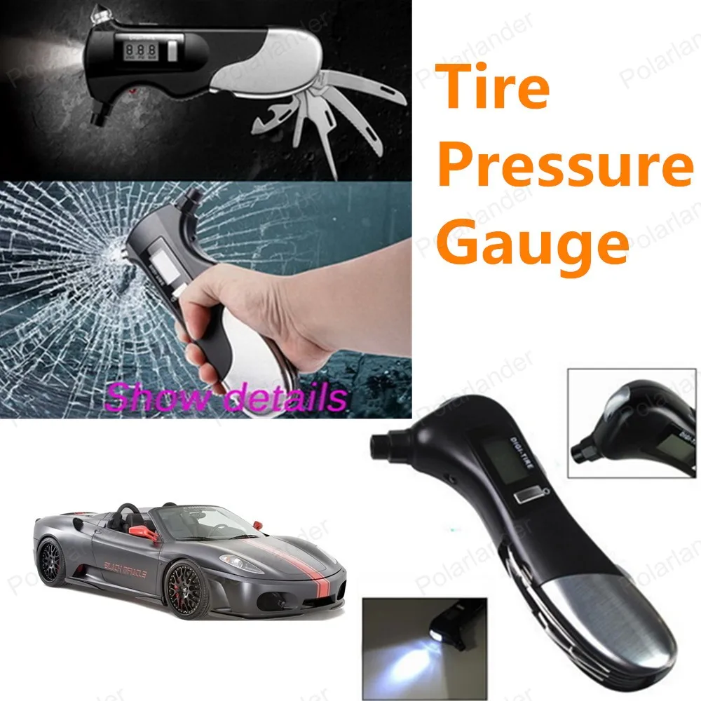 LED Дисплей автомобиля Аварийные молотки фонарик калибровочных воздуха