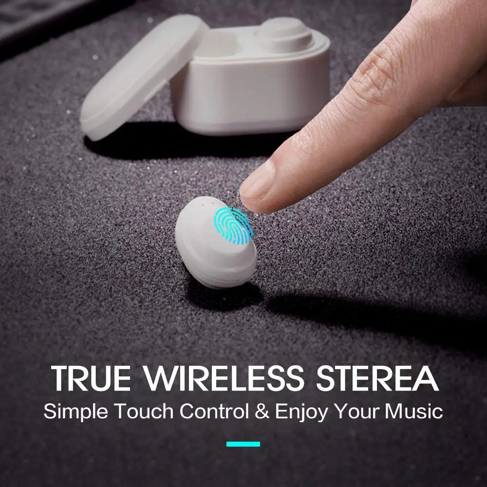 Водонепроницаемые беспроводные Bluetooth наушники TWS с сенсорным управлением мини