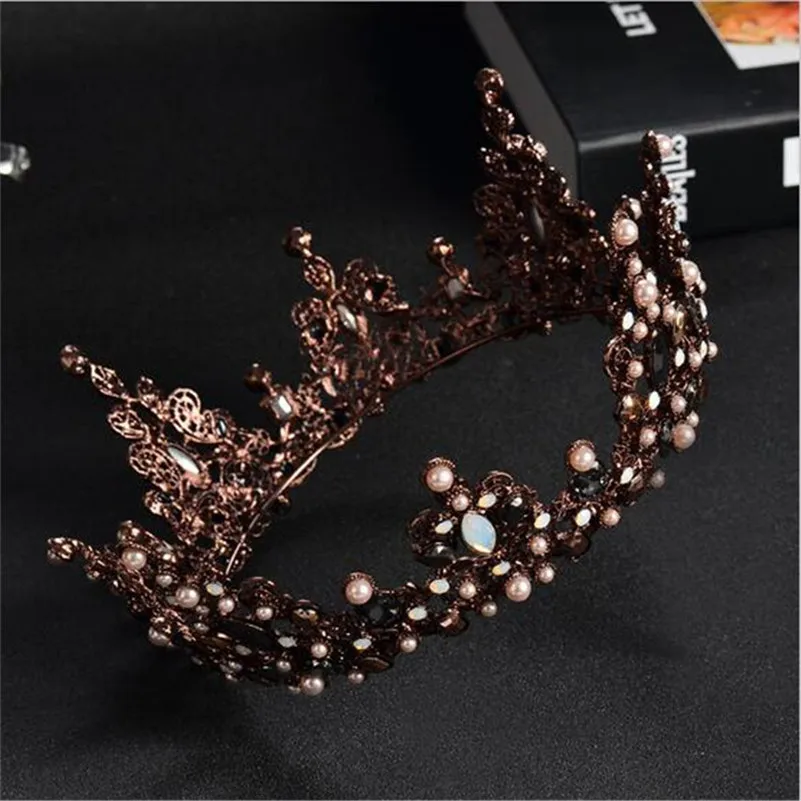 

CC Tiaras And Crowns Crystal Beads Barouqe Style Bridal Vintage Wedding Hair Accessories For Women Engagement Fine Jewelry HG296