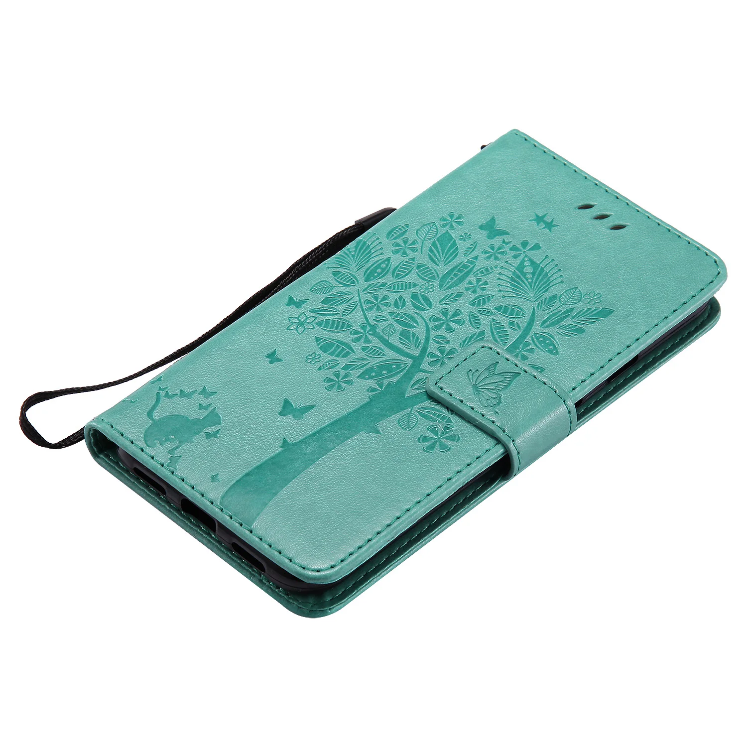 Кожаный чехол Limelan для Google Pixel телефона из искусственной кожи с кошкой и деревом XL