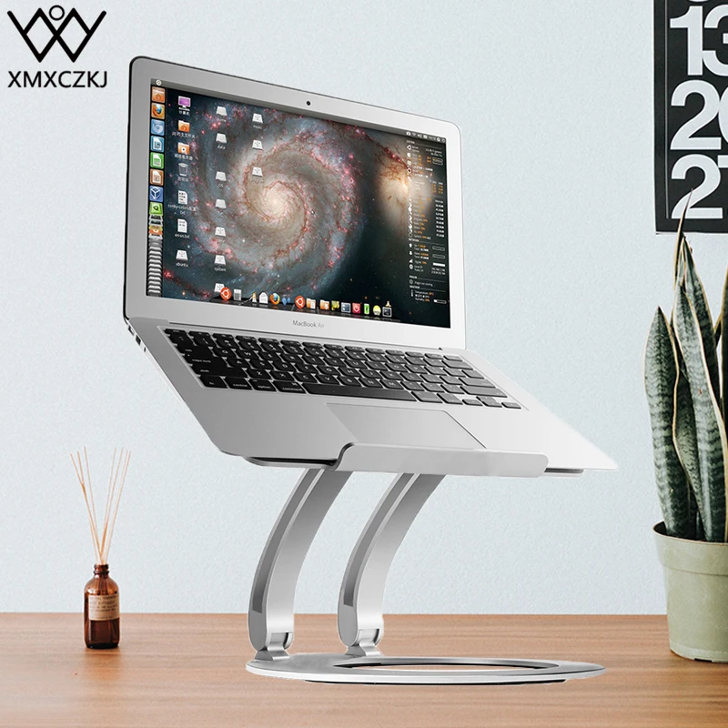 XMXCZKJ Adjustable Laptop Tablet Aluminum Alloy Portable Folding Desk Foldable Stand Lapdesk Support For Office Notebook Holder