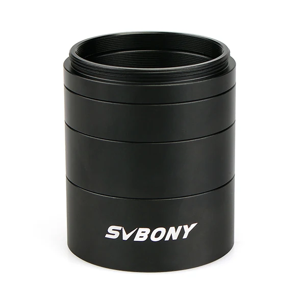 Комплект удлинительных трубок SVBONY T2 5 мм 10 мм 15 мм 20 мм M42x0.75 для астрономии монокулярный телескоп для камеры с обеих сторон длина черный