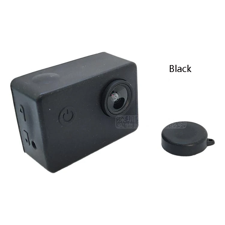 Силиконовый чехол с крышкой объектива для sjcam sj4000 sj5000 защитный грязепроницаемая