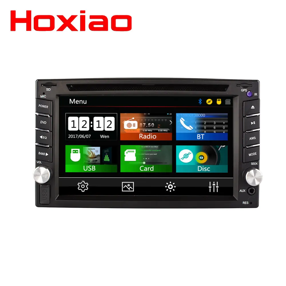 Горячая 2 Din автомобильный dvd gps плеер HD Поддержка заднего вида Bluetooth USB SD CD Радио 2DIN