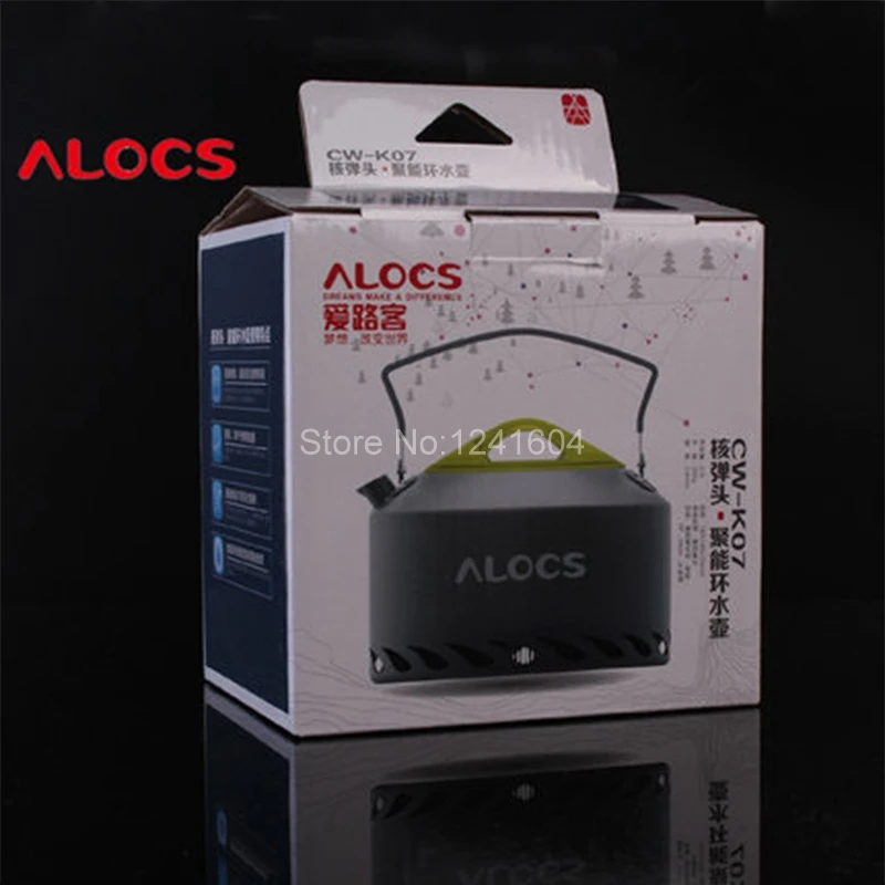 Alocs 0.9л Открытый чайник для воды, походный жесткий алюминиевый чайник для воды, кофе, чайник для пикника, кофейный набор кухонной посуды 200 г CW-K07