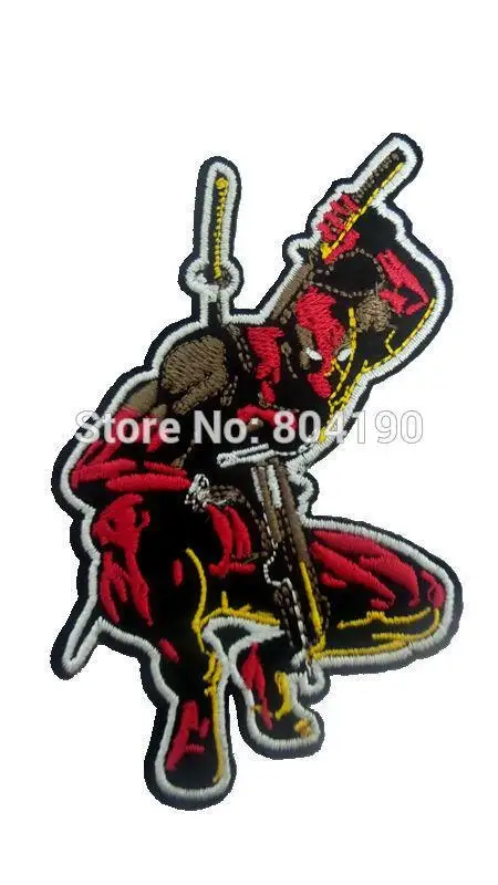 Мужская аппликация из м/ф Дэдпул комиксы 3 5 дюйма|iron on|iron on patchesiron patches custom |
