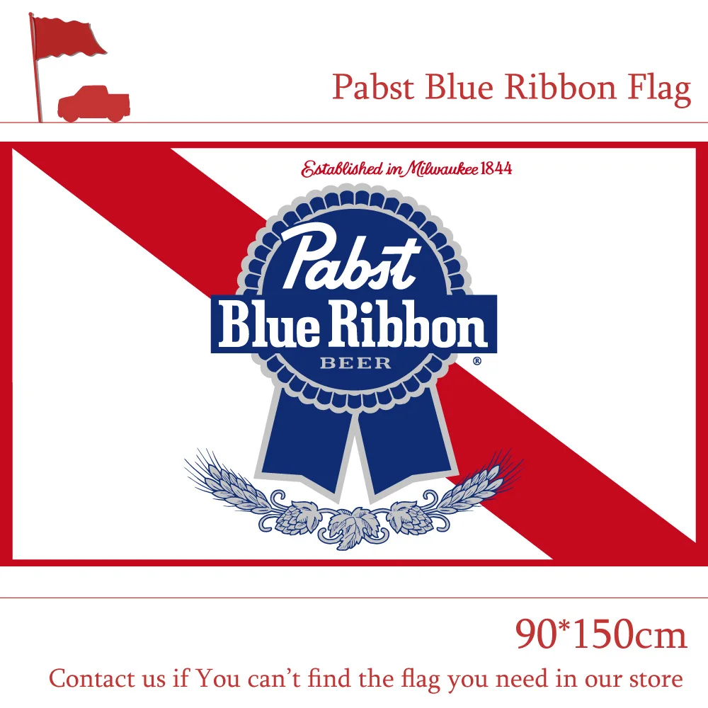 3x5 футов 90*150 см PBR Pabst синяя лента нейлоновый внутренний уличный флаг для украшения