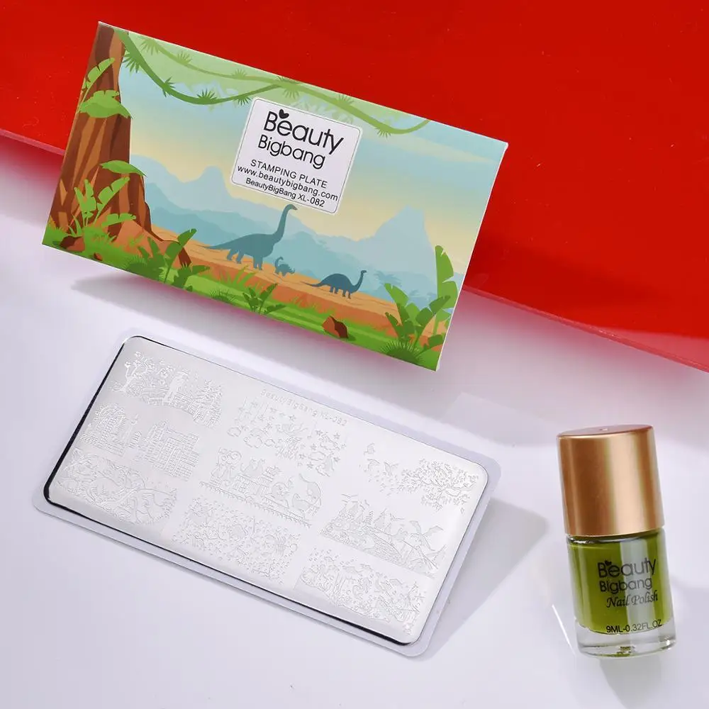 Пластины для стемпинга Beautybigbang 6*12 см динозавр парк влюбленных звезда город дом
