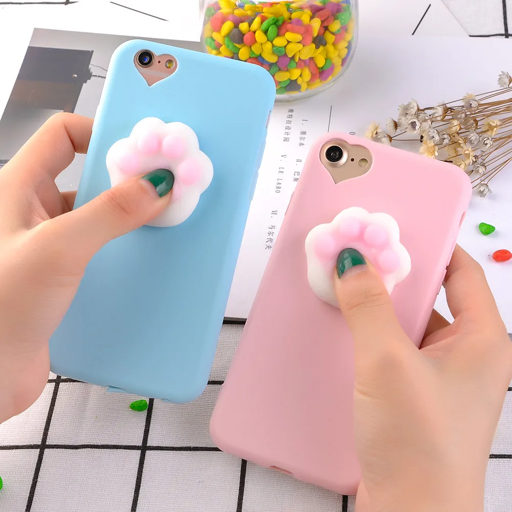 Персонализированный 3D чехол для мобильного телефона для iPhone 6S чехол s антистресс сердце отверстие мягкие игрушки чехол для iPhone 6 7 8 Plus