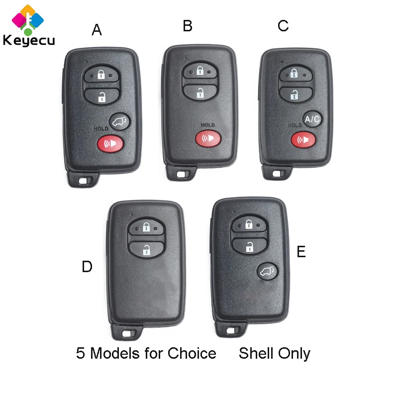 KEYECU умный чехол для ключа автомобиля с дистанционным управлением 2/3/4 кнопками FOB