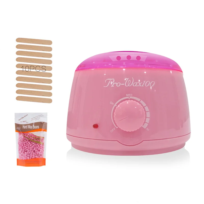 pink kit US plug 1 Набор восковых бобов, воск для депиляции, для удаления волос на лице, восковой нагреватель, жемчужный депилятор, восковой набор для удаления волос на лице - Цвет: pink kit US plug