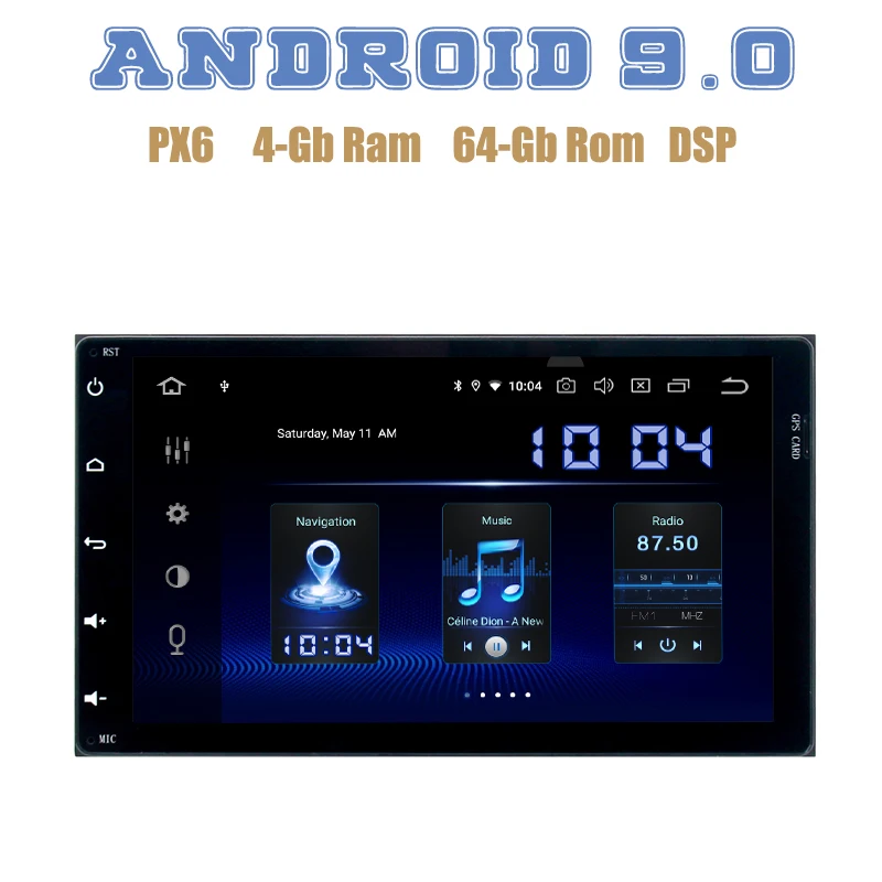 9 &quotIPS PX6 Android 0 Автомобильный GPS радио плеер для toyota Corolla Auris Fortuner 2017 2019 с DSP 4 + 64 Гб wifi