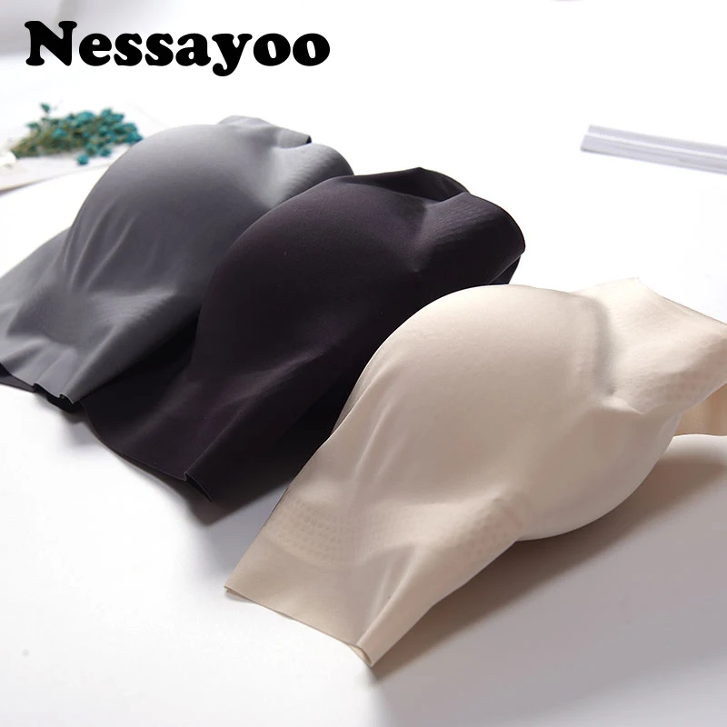 Бесшовный Бюстгальтер Nessayoo жилет S XL размера ультра тонкое нижнее Белье для сна