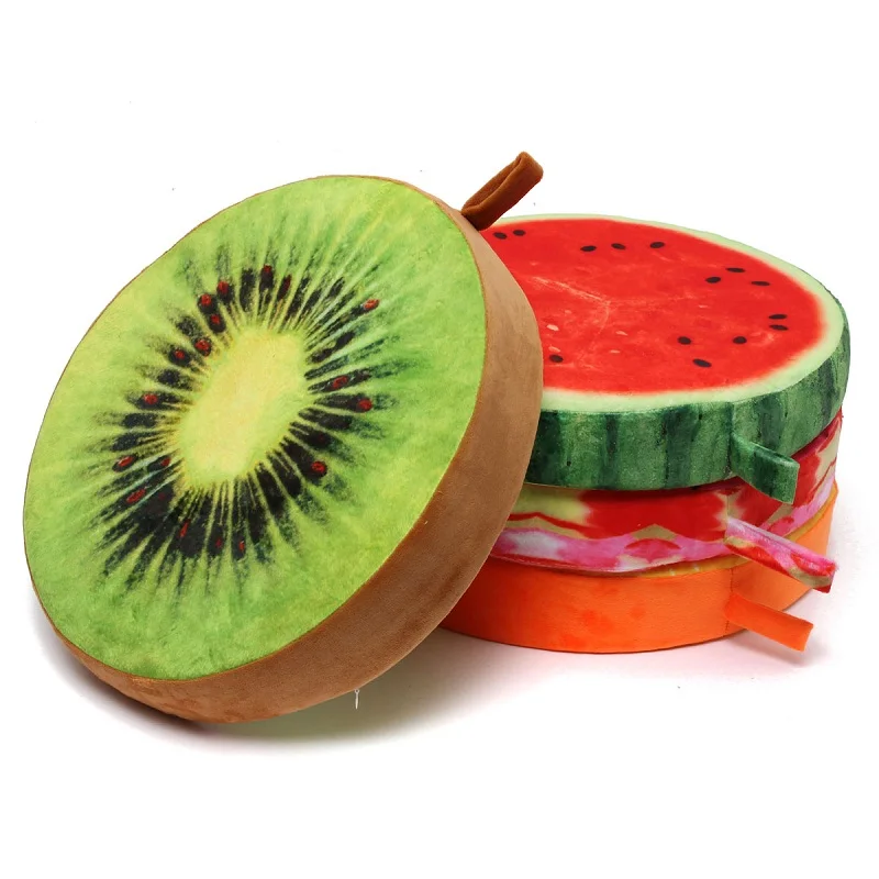 Высококачественная Совершенно новая мягкая круглая подушка в виде фруктов