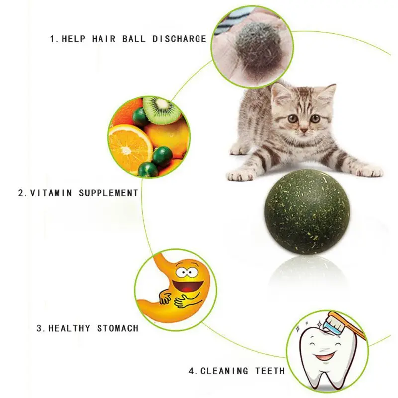 20 г/лот Pet Cat шарик из натуральной кошачьей мяты зубная Чистящая игрушка для кошек для удаления волос шарик для улучшения аппетита чистка зубов
