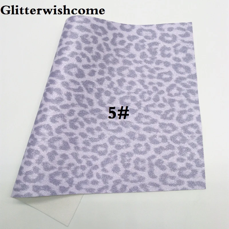 5 Glitterwishcome 21X29 см A4 размер винил для бантов с леопардовым принтом Кожа Fabirc искусственная кожа листы для бантов, GM233A - Цвет: 5