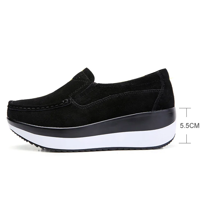 VTOTA/Повседневные замшевые туфли на платформе и высоком каблуке Женские