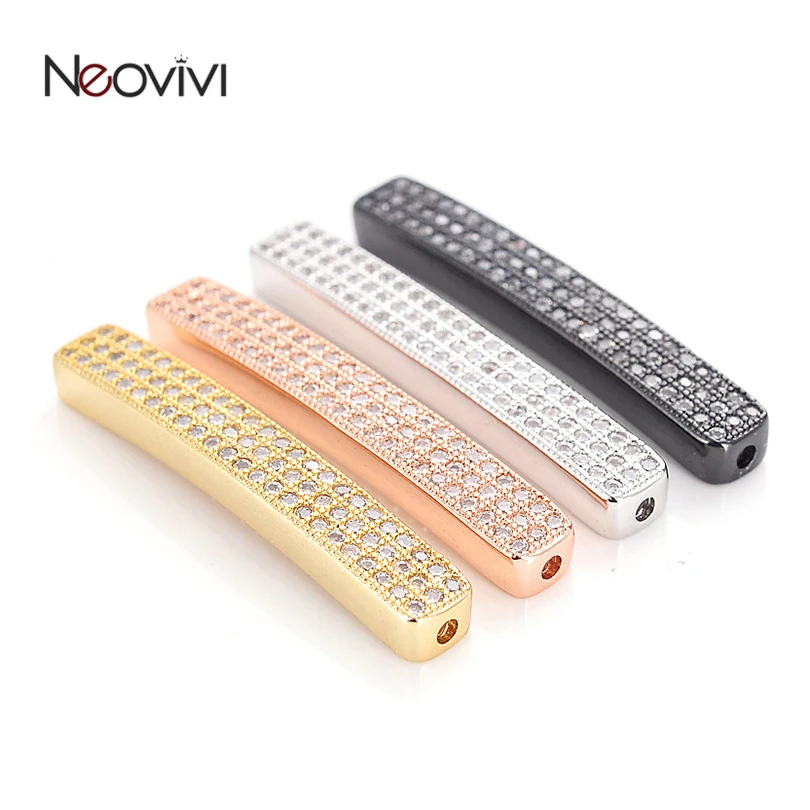 Длинные бусины в полоску Neovivi для изготовления ювелирных украшений медные