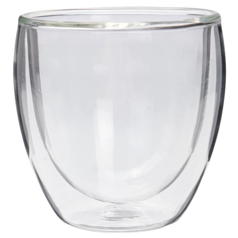 Двухслойная стеклянная посуда ручной работы 250 мл термостойкая Изолированная