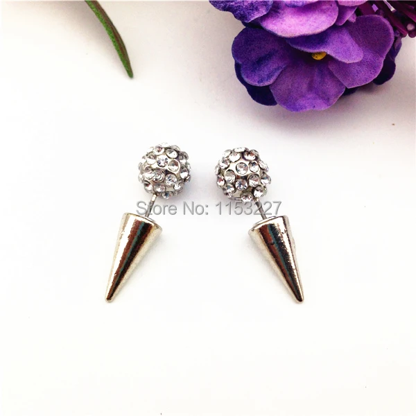 Новинка Запонки серебренные конструкции в стиле панк стимпанк мужские шипах со