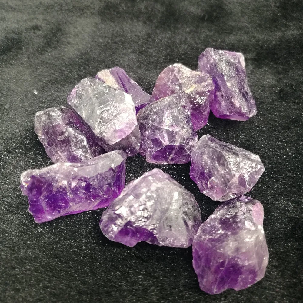 

natural stone amethyst quartz crystal raw rough stone reiki healing home decoration for sale 10pcs