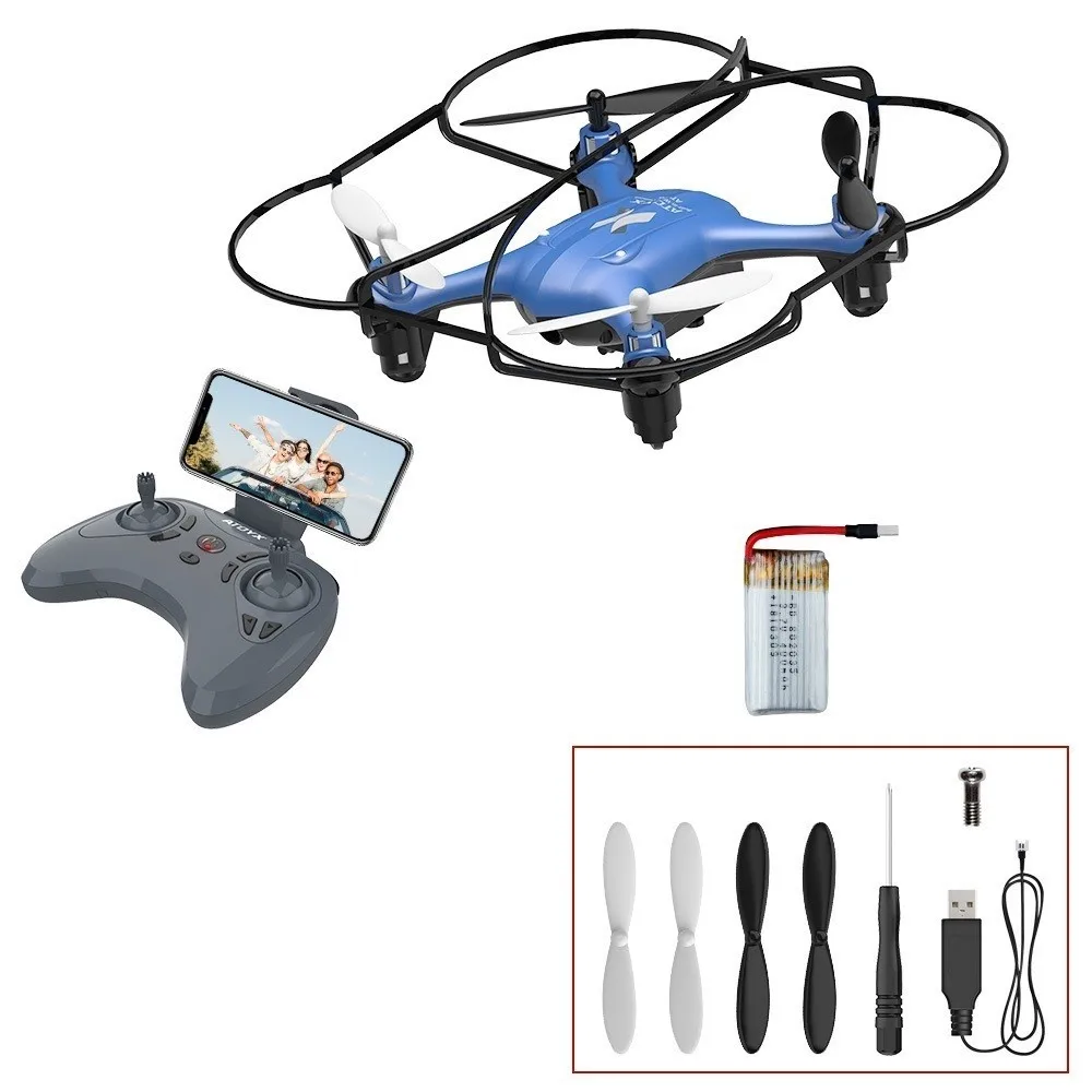 ATOYX мини Дроны с камерой HD 4K мини камера Дрон 720P RC Квадрокоптер FVP wifi с широким углом HD Безголовый высота удержания Дрон - Цвет: BU-1B-1C