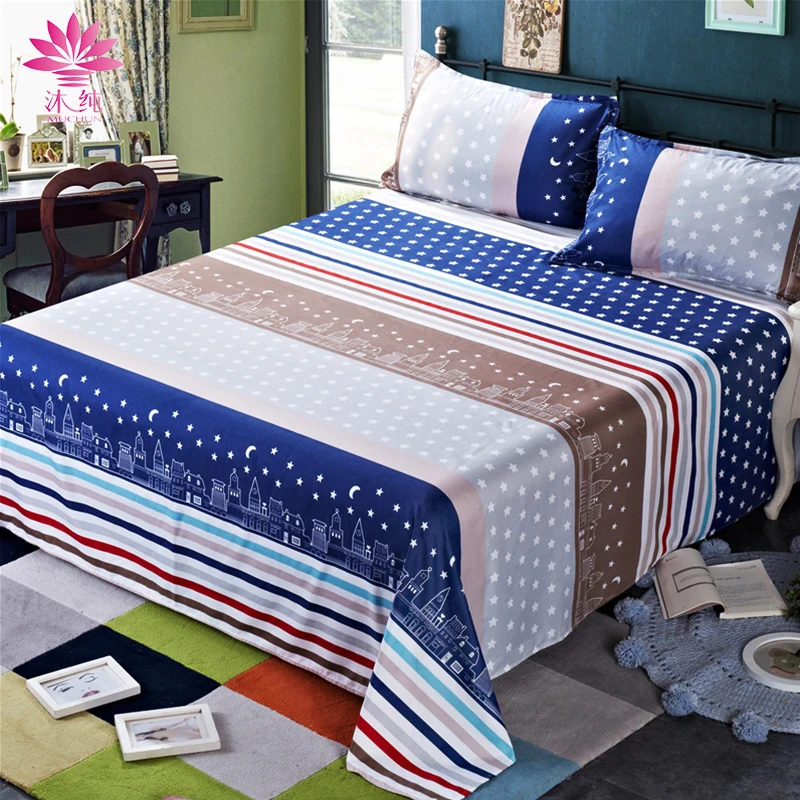 New Cotton Bed Sheet cartoon Printing Soft single double Fitted Hot Sale Mattress Cover Linen for kids adults | Дом и сад