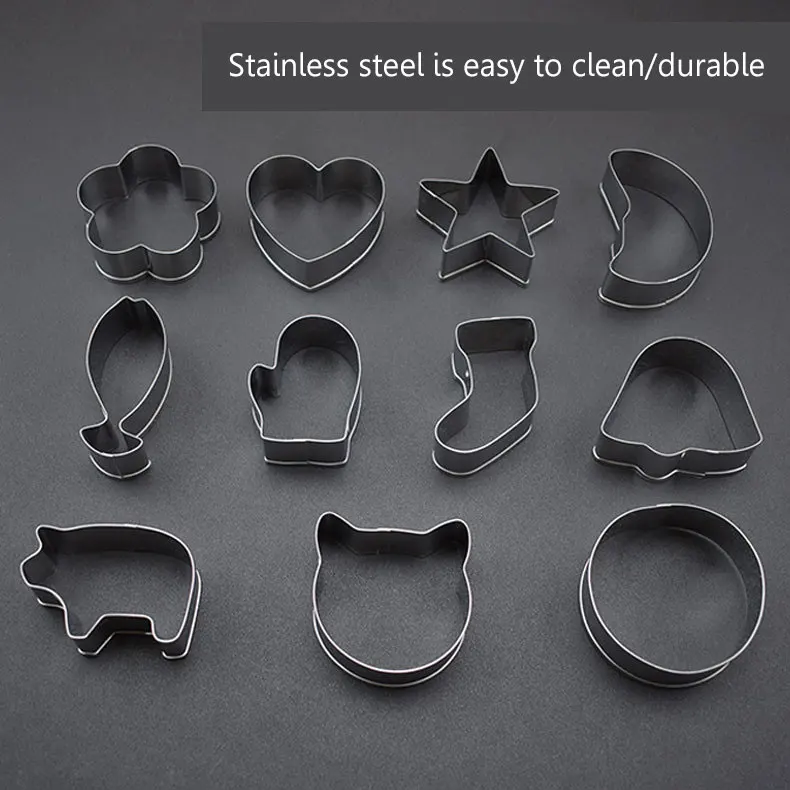 Форма для печенья в форме сердца круглая геометрическая форма из нержавеющей