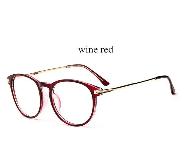 Ретро Круглые Gafas элегантные солнцезащитные очки модные Близорукость Оптические Компьютерные очки оправа простые очки Oculos De Grau Femininos - Цвет оправы: Wind Red
