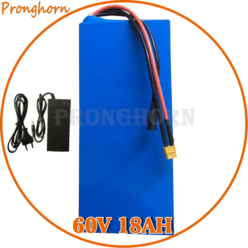 60 V литиевая аккумуляторная батарея 60 V 18AH аккумулятора электроскутера 60 V 18AH батарея Ebike с зарядным устройством 67,2 V для мотора 60 V 1000 W 2000 W