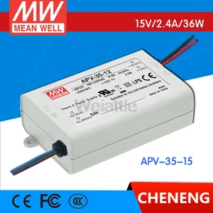 5V 12V 15V 24V 36V 1A 1.5A 2.4A 3A APV-35-12 MEAN WELL 25/36W AC-DC LED Lighting Drive Switching Power Supply Constant Voltage