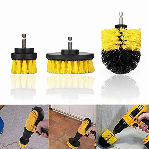 3 шт./компл. Очищающая щетка электрическая дрель комплект Мощность на каждый день, насадка-щетка для чистки автомобильных шин Кухня Ванная комната сиденье ковры коврики