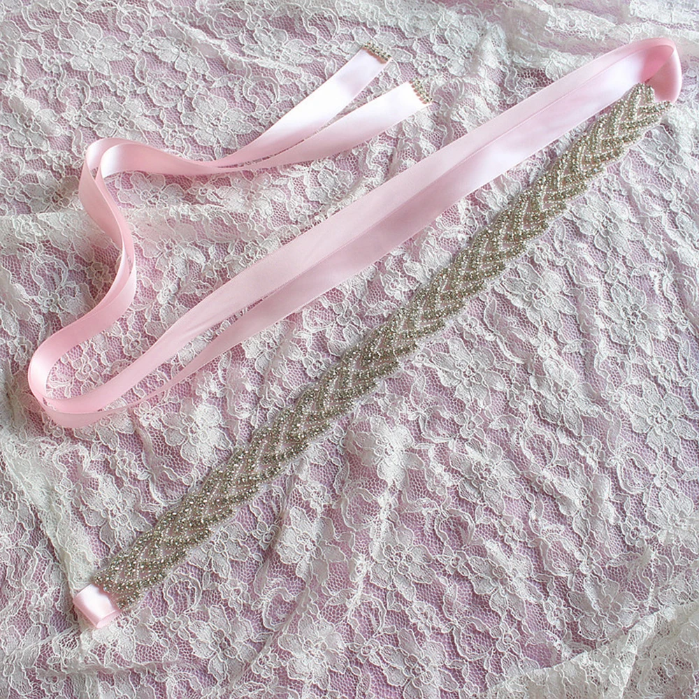 Горный хрусталь пояс хрустальный свадебный лента ручной работы алмаз Delt