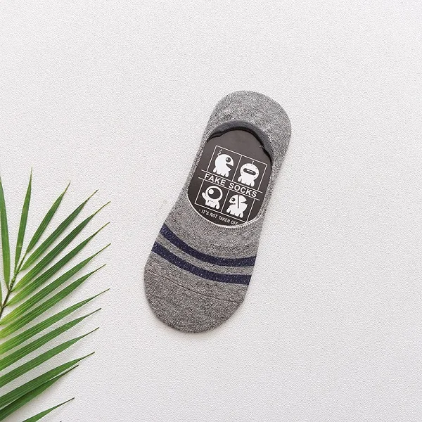 Light gray Socks 5 пар/партия, мужские носки, летние, новые, Нескользящие, силиконовые, невидимые, хлопковые, мужские носки, мужские, короткие носки, повседневные, не показывают носки, Meias - Цвет: Light gray Socks