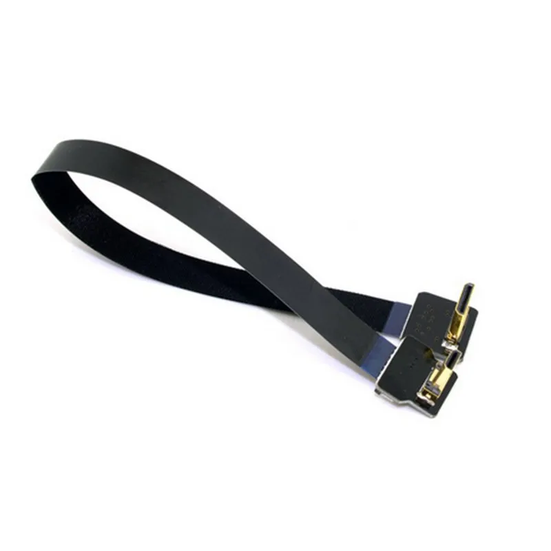 0 1 м вниз Угловой 90 градусов FPV Micro HDMI штекер к Mini совместимый плоский кабель FPC для