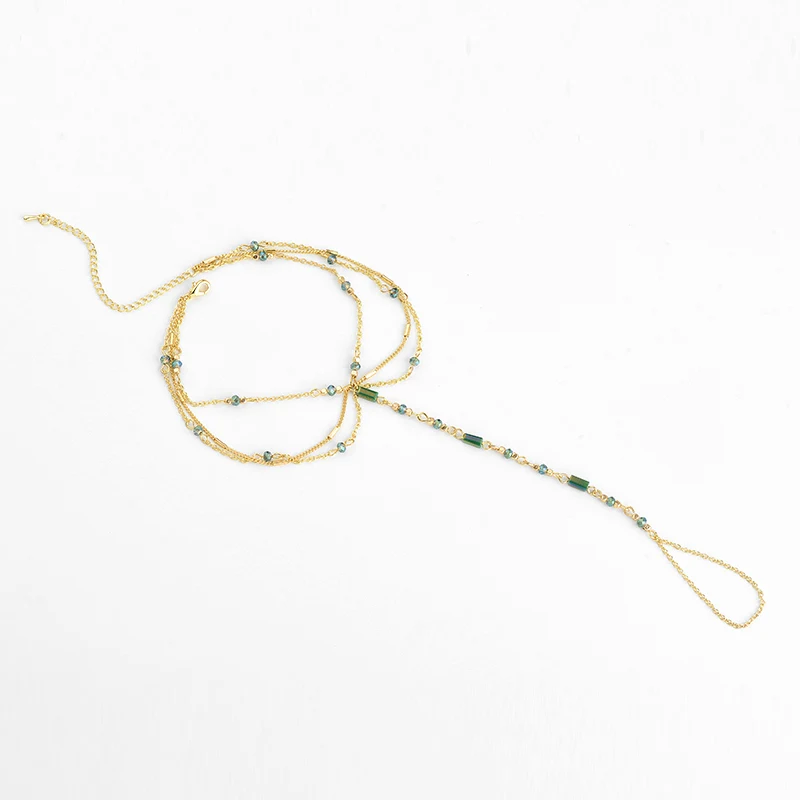 Горячая Мода с кистями из бусин ножной браслет подвеской ноги многослойный