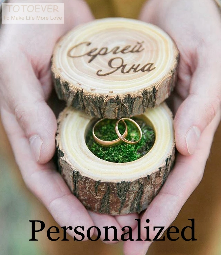 

Personalized Rustic Wedding Ring Box engraved wooden Ring Bearer Custom Vintage Wedding Gift Wedding Ring Pillow Box